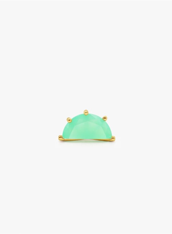 Half cut earring green