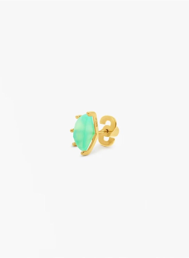 Half cut earring green
