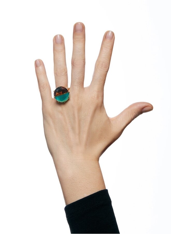Half cut cognac ring