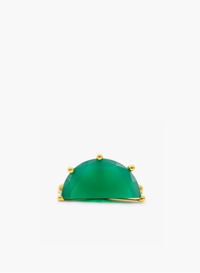 Half cut green ring
