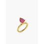 Half cut ruby ring