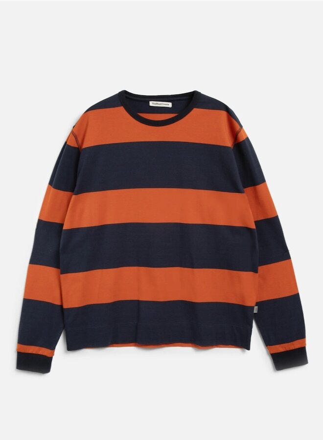 TAB shirt stripe nav/spice