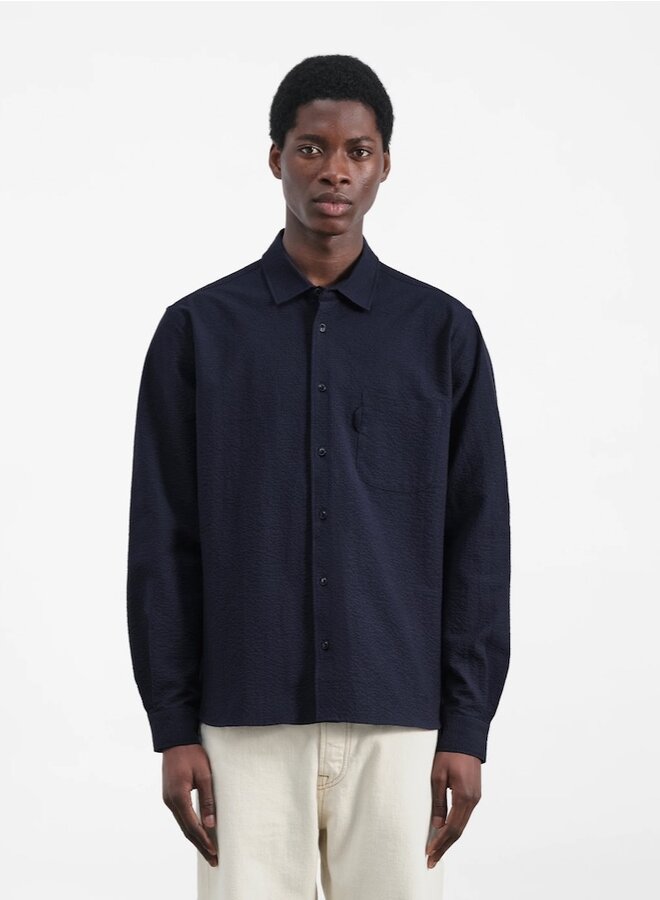 Curtis seersuck navy