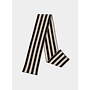 Brushed vertical stripe scarf black&oat
