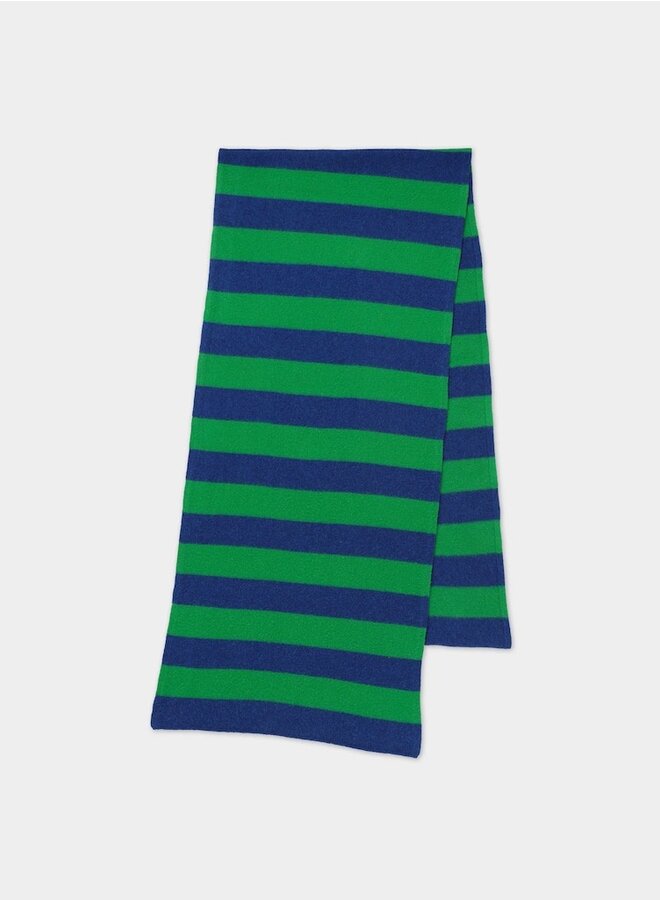 Stripe brushed blaket scarf night/pagoda