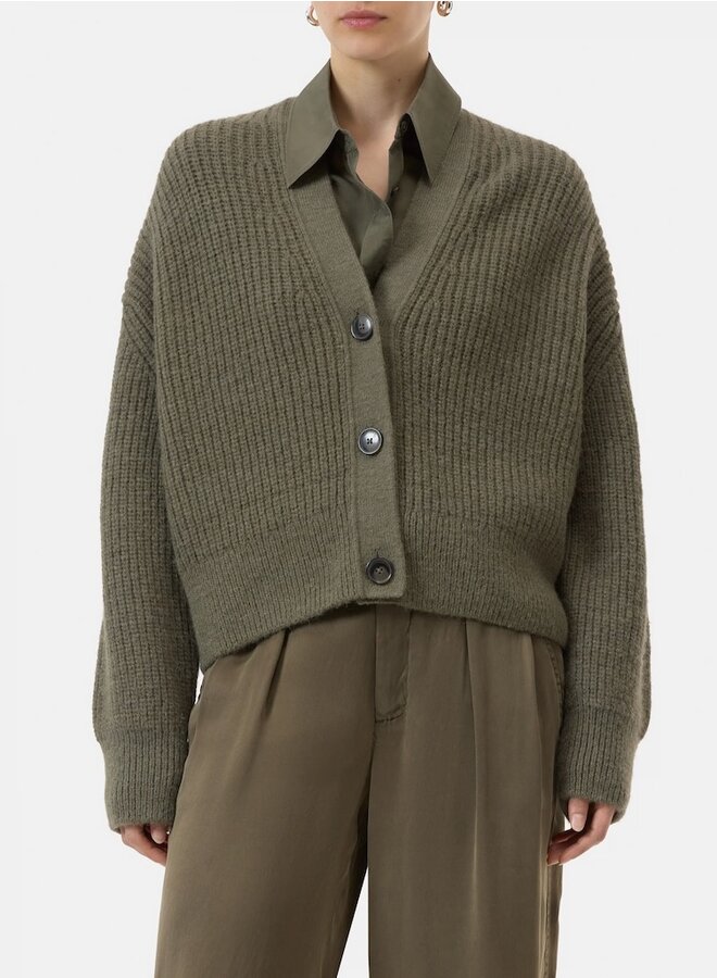 V neck vest groen
