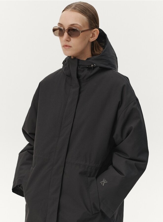 Roomy long grey coat