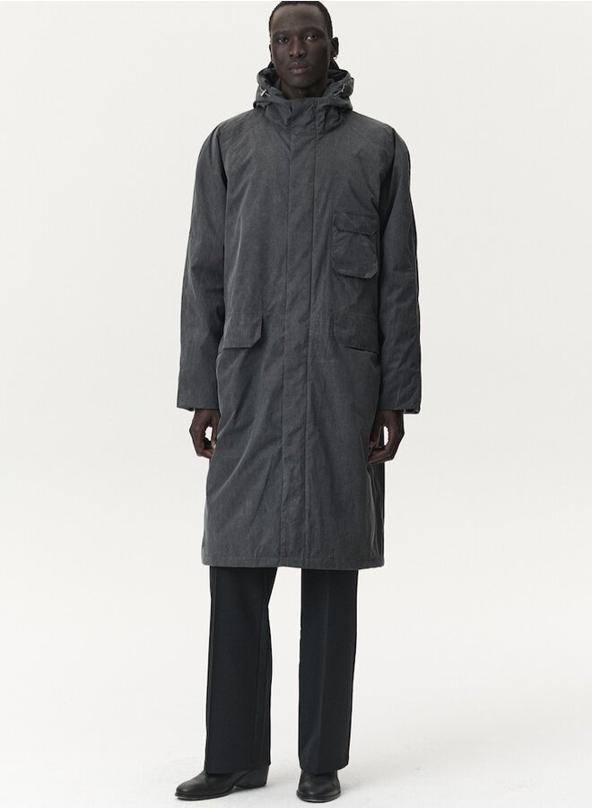 Gunther washed black coat