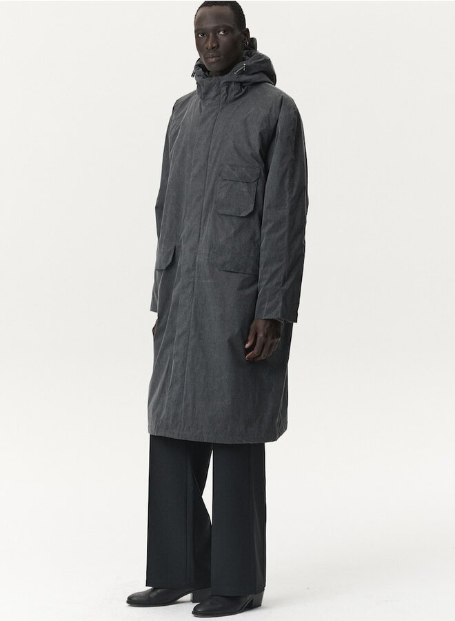 Gunther washed black coat