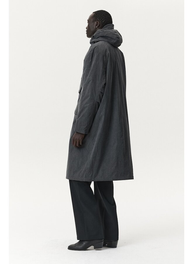 Gunther washed black coat