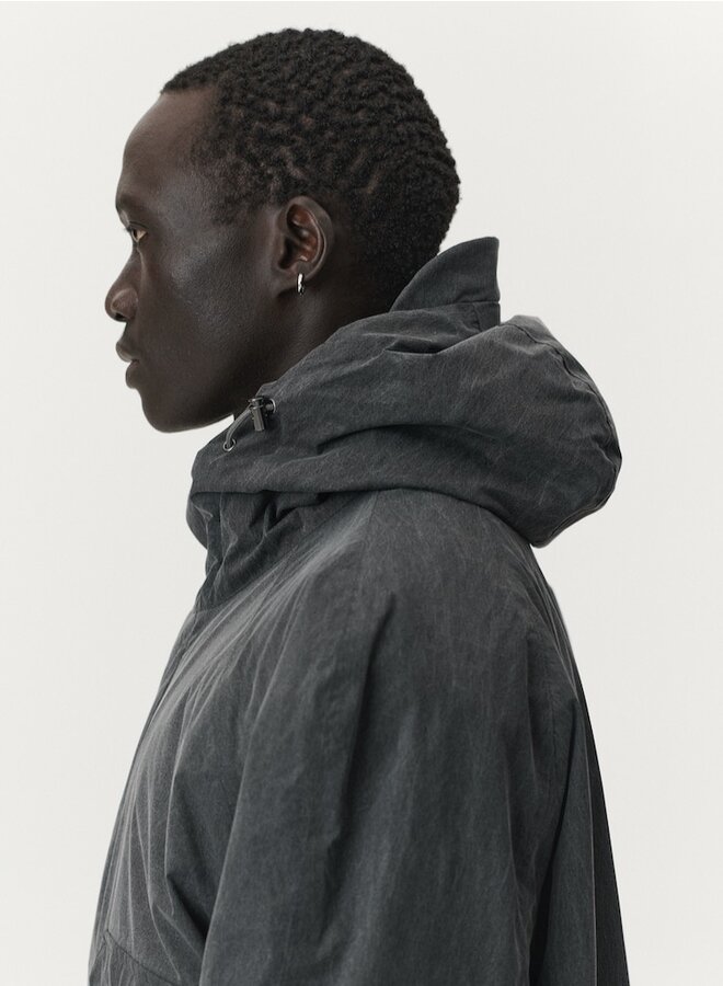 Gunther washed black coat