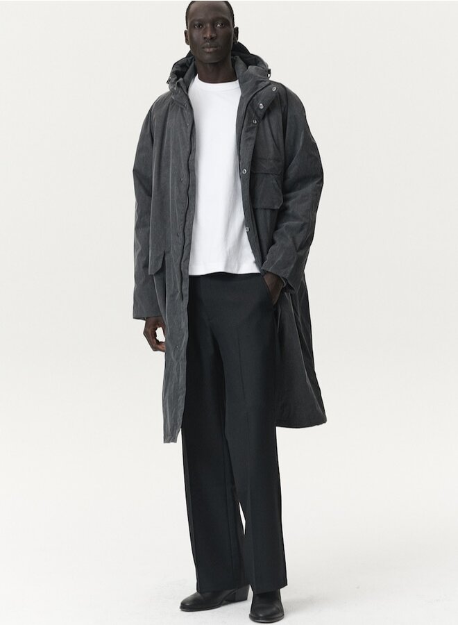 Gunther washed black coat