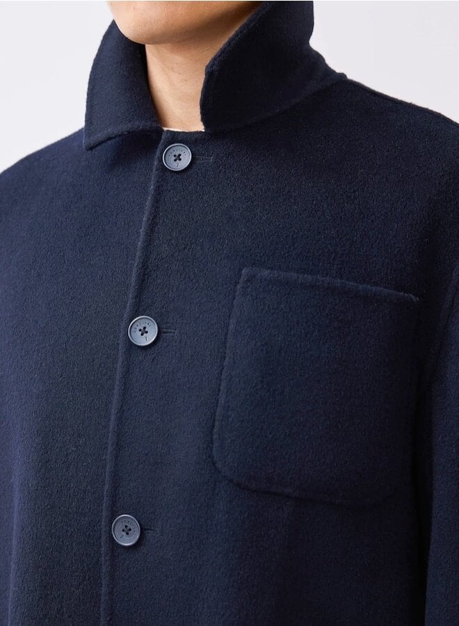 Overcoat wool navy
