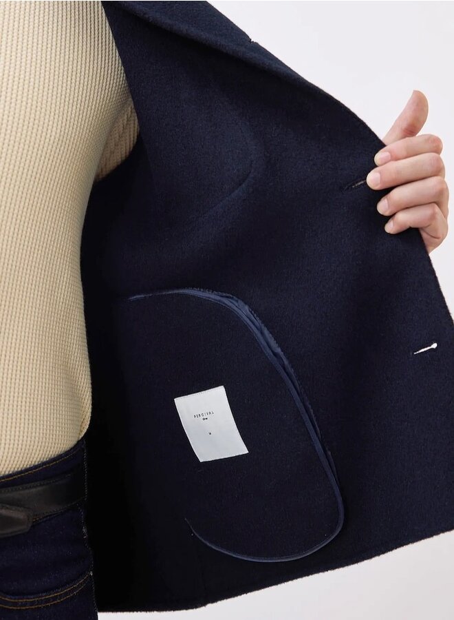 Overcoat wool navy