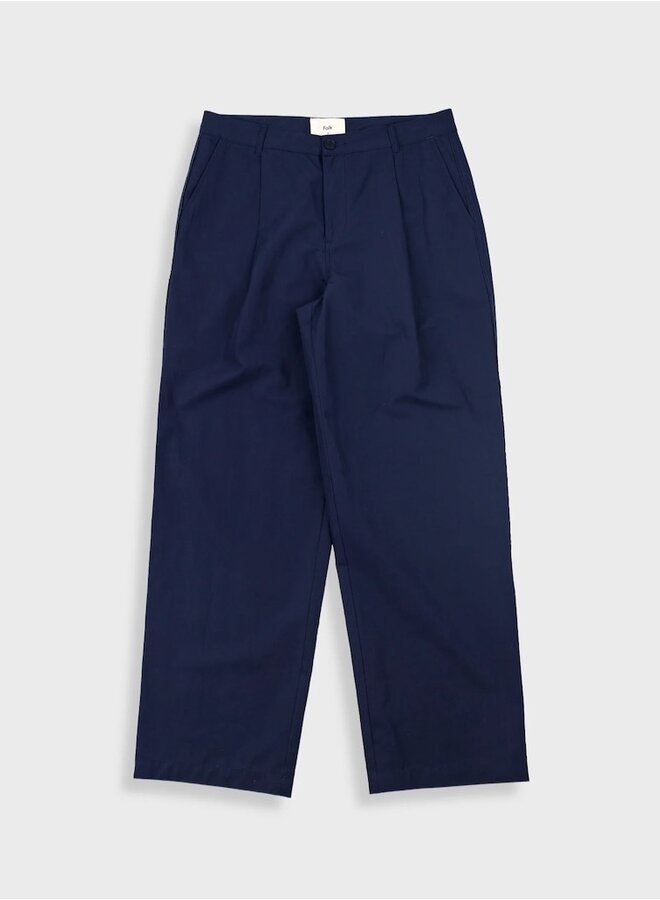 Wide pant navy tech slub