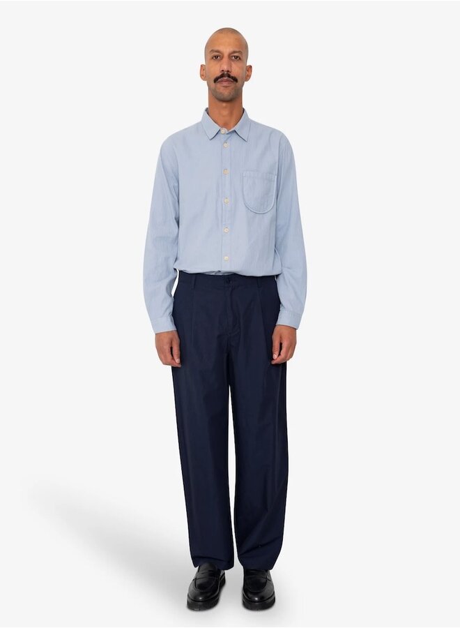 Wide pant navy tech slub