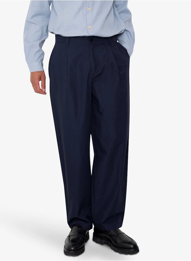 Wide pant navy tech slub
