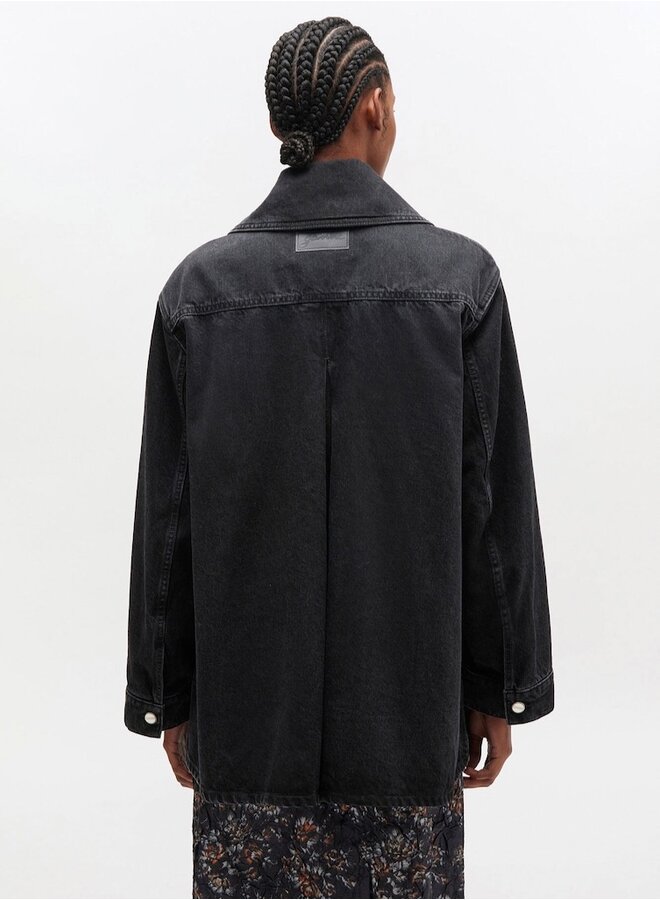 Rigid denim jacket black