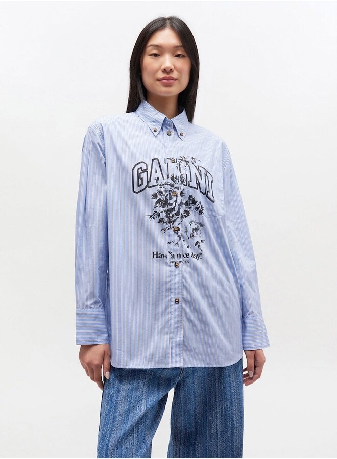 Stripe oversized blouse lustre