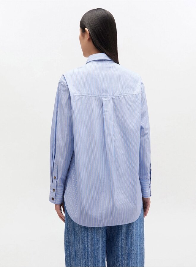 Stripe oversized blouse lustre