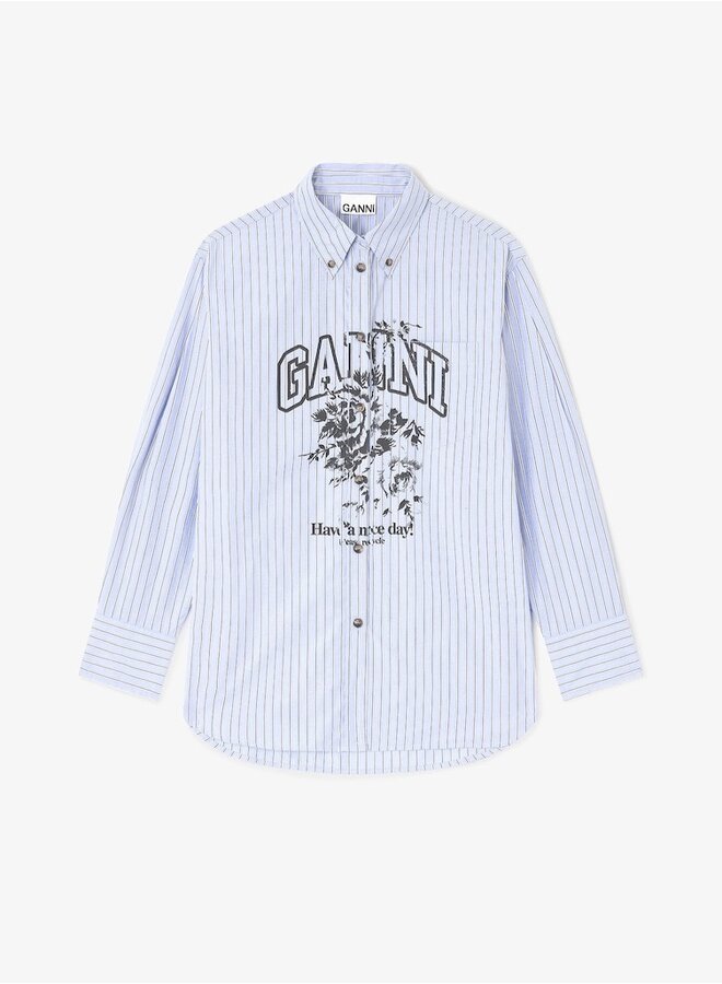 Stripe oversized blouse lustre