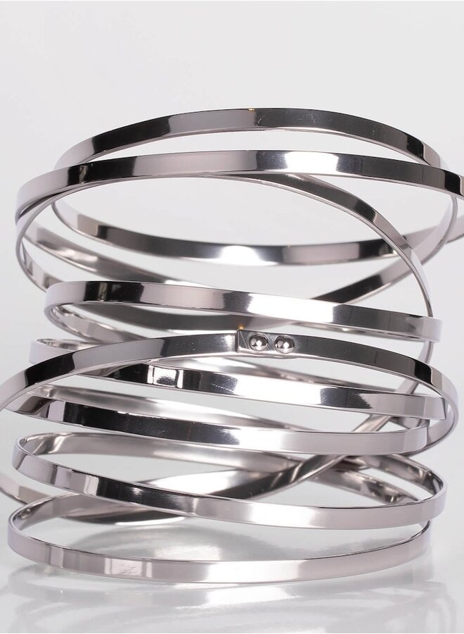 Gray coil XL bracelet