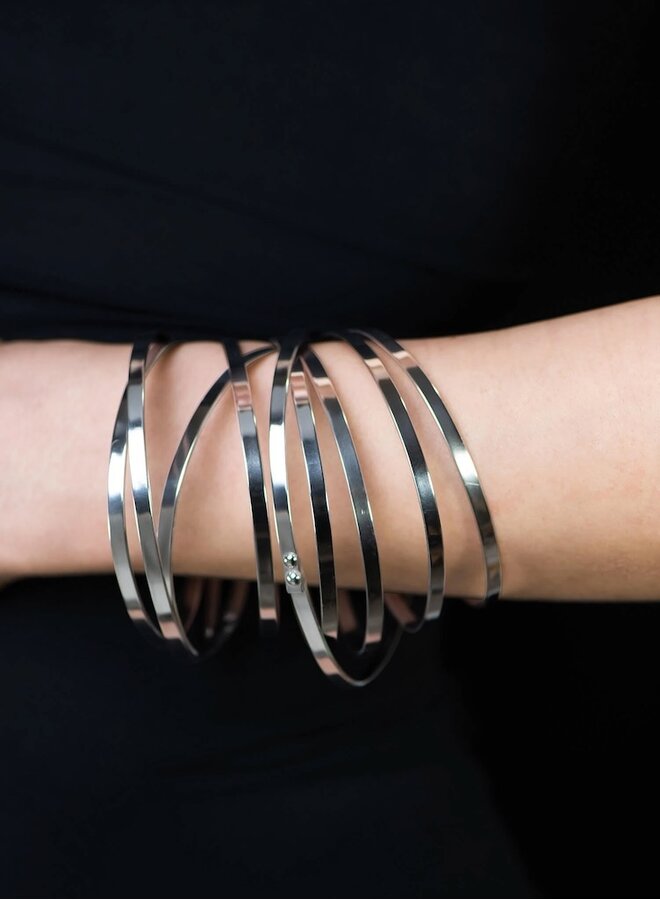 Gray coil XL bracelet