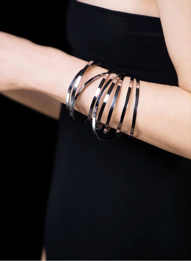 Gray coil XL bracelet