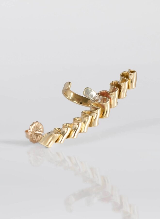 Mirr wave cuff brass