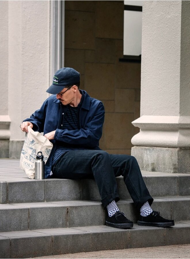 Checkerboard pattern socks