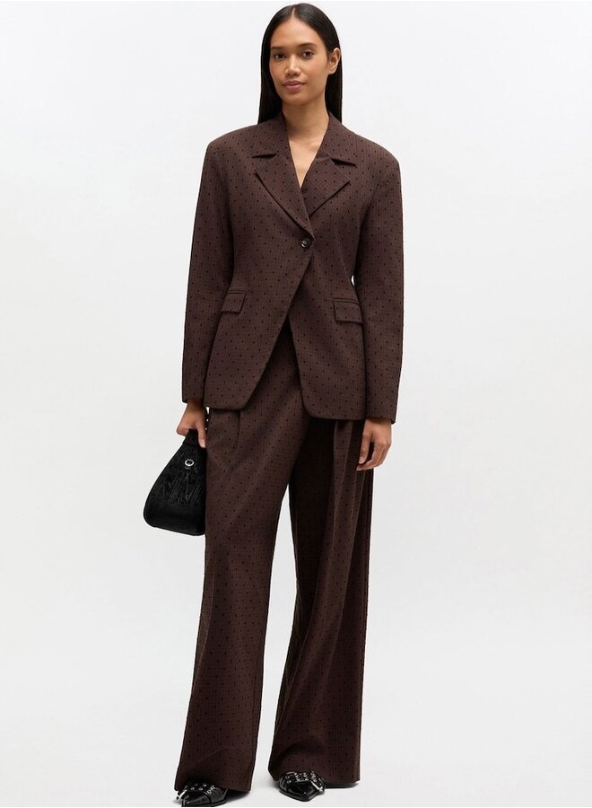 Flock check pants coffee