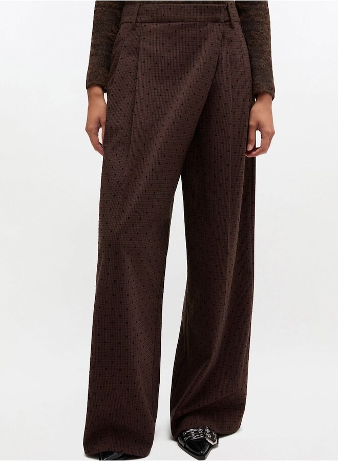 Flock check pants coffee