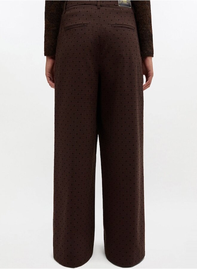 Flock check pants coffee