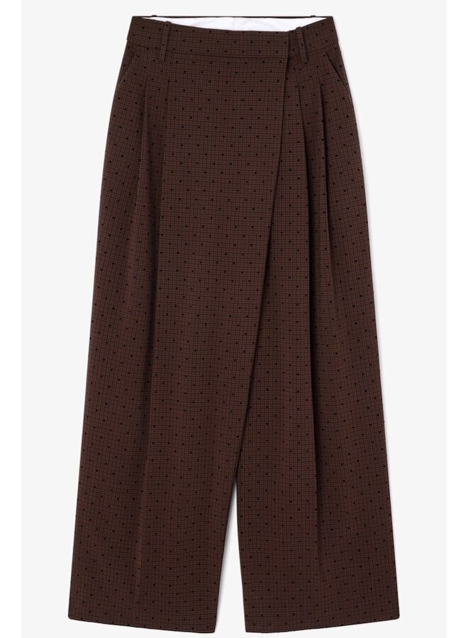 Flock check pants coffee