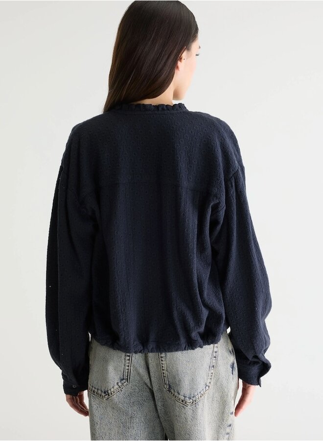 Chelsy embroided blouse navy