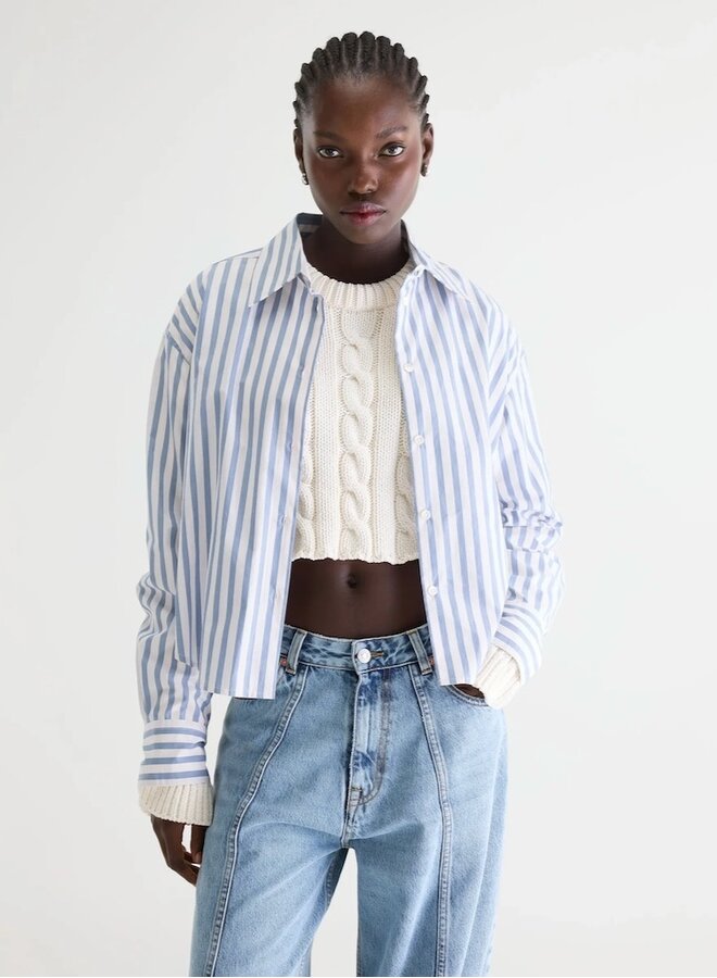 Johan blouse stripe A blue