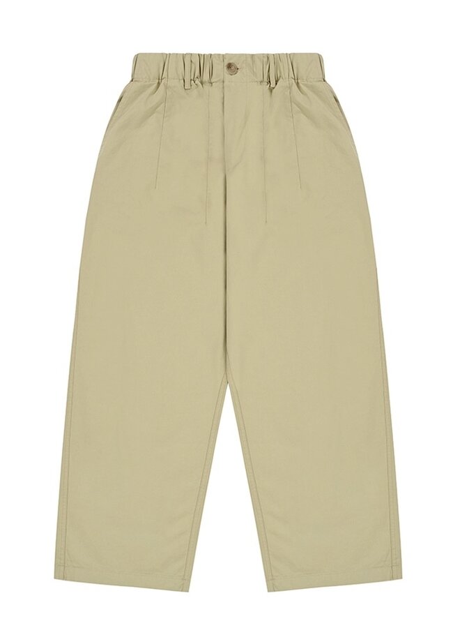 Pintuck wide chino beige