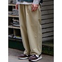 Pintuck wide chino beige