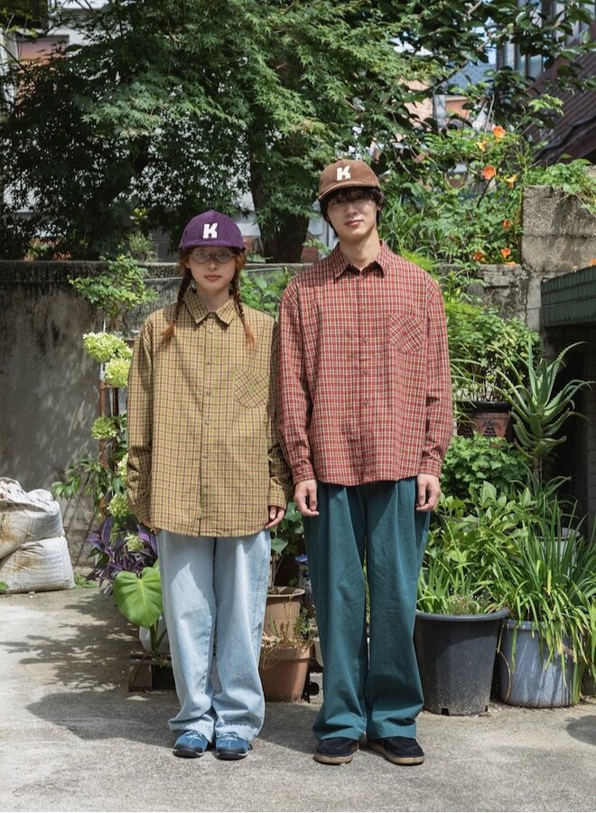 Two tuck wide pants green