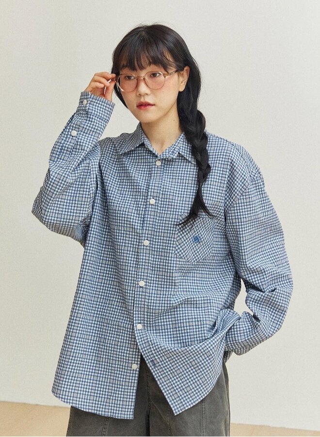Vintage check shirt blue