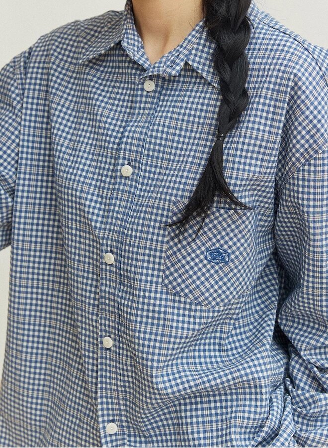 Vintage check shirt blue