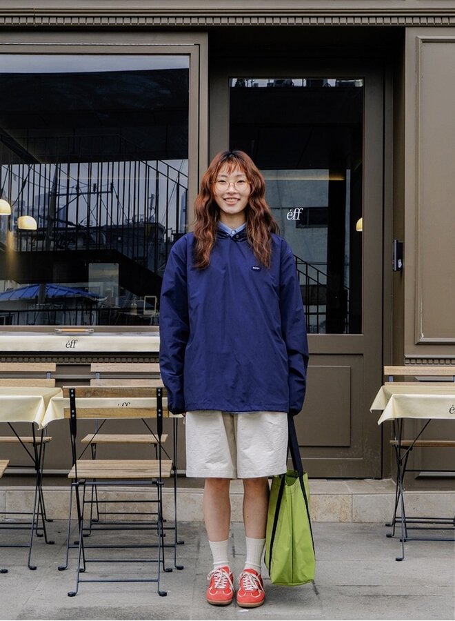 Wide half pants cream