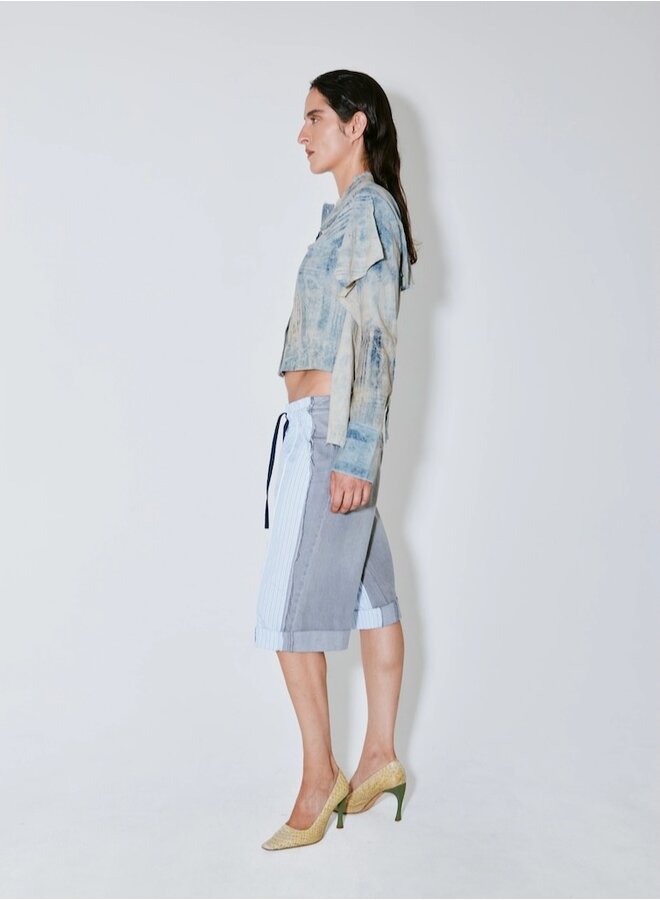 Conner washed blue check shirt