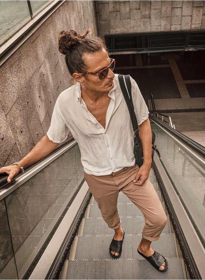 Saint Tropez sandal  Black, Fawn Tan or Brown