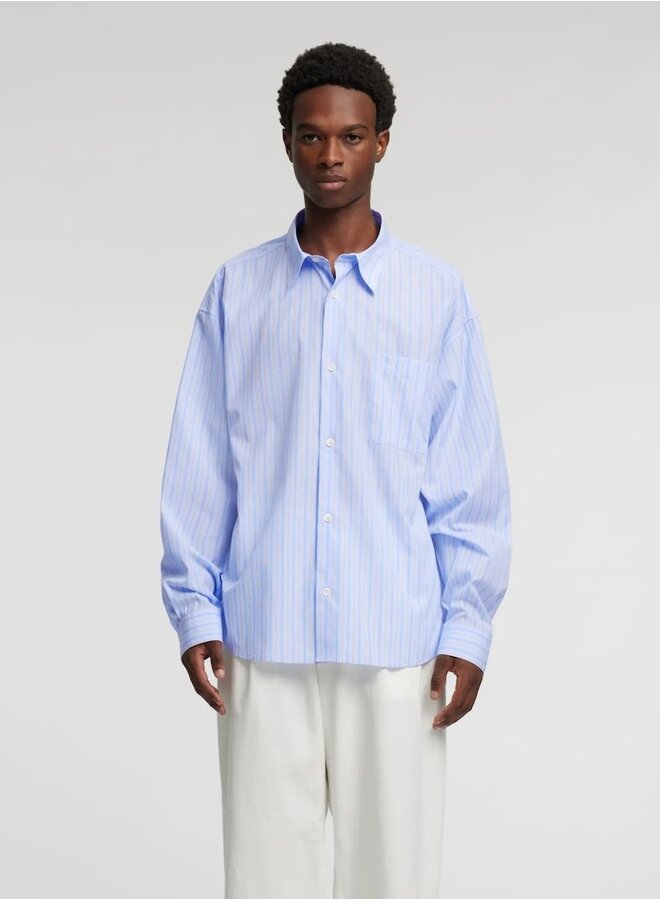 Anrvolund stripe blue poplin