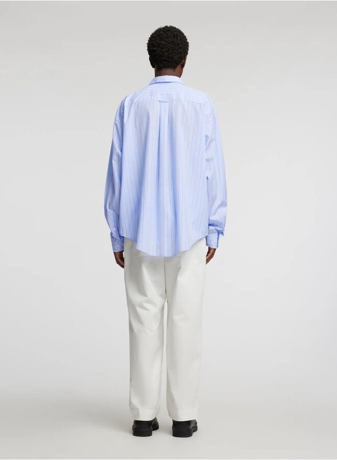 Anrvolund stripe blue poplin