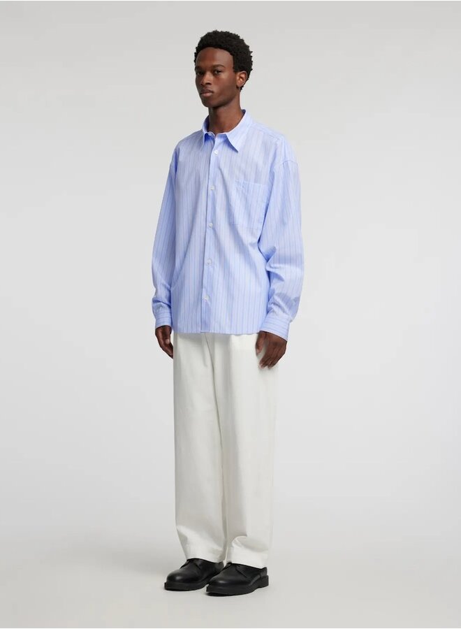 Anrvolund stripe blue poplin