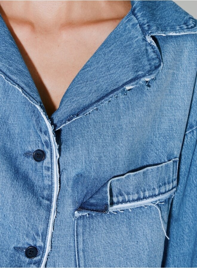 Christina blue washed