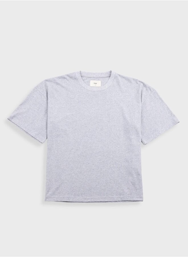 Oversized tee grey melange slub