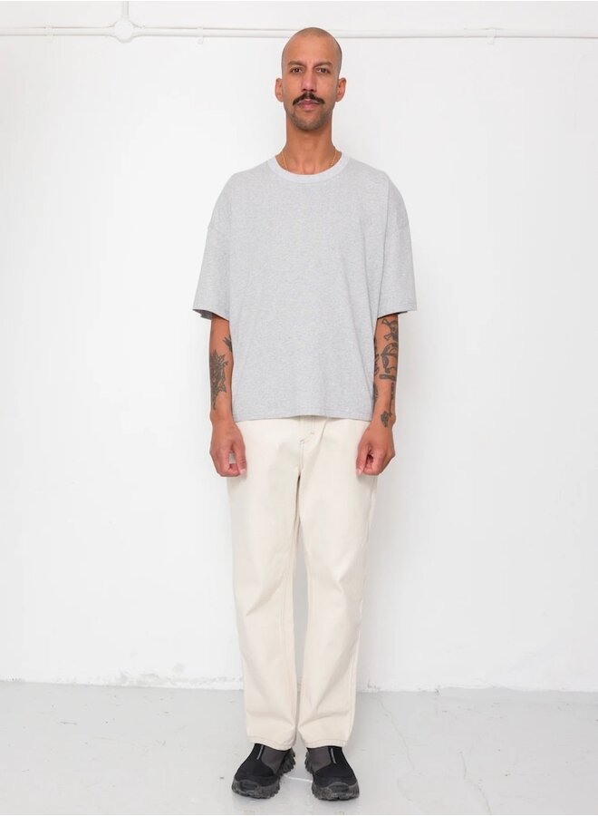 Oversized tee grey melange slub